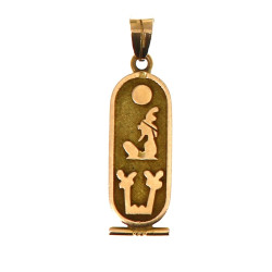 Pendentif cartouche égyptien en or jaune