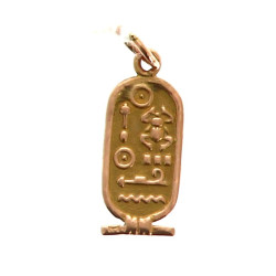 Pendentif cartouche égyptien en or jaune