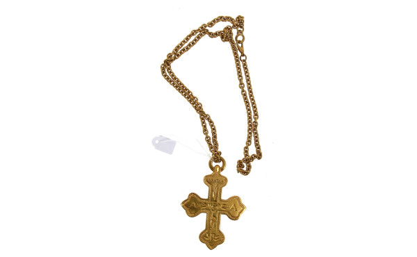 AGATHA - Grande croix pendentif en métal