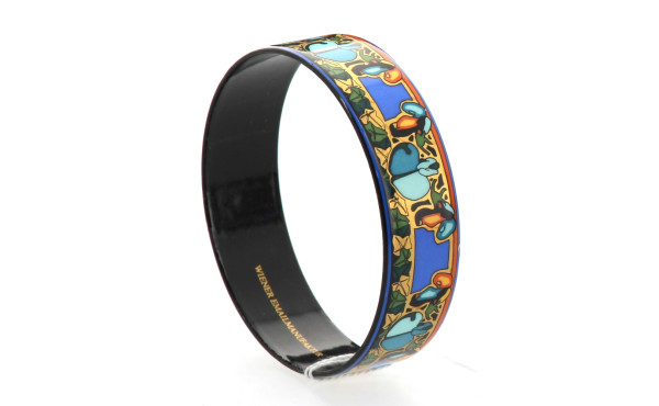 Bracelet jonc en métal émaillé de belle 