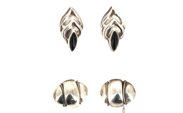 Deux paires de BO en argent 925ème, Mexi