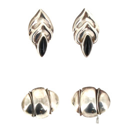 Deux paires de BO en argent 925ème, Mexi