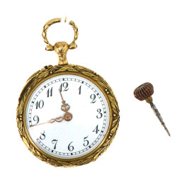 Montre de col en or jaune 18 carats, poi