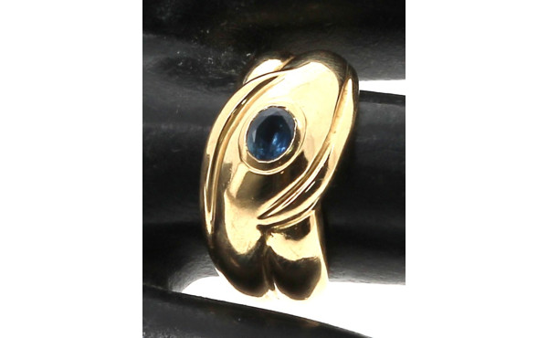 Bague jonc en or jaune 18 cts, poinçon t