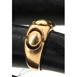 Bague jonc en or jaune 18 cts, poinçon t