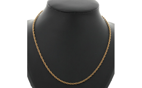 Chaîne maille torsadée en or jaune 18 ct
