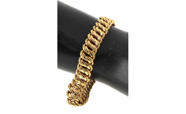 Bracelet en or jaune 18 cts, poinçon têt