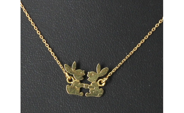 Collier d'enfant en or jaune 18 cts poin