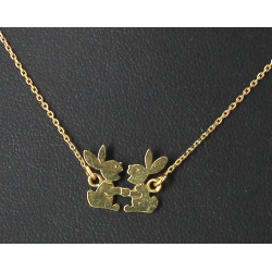 Collier d'enfant en or jaune 18 cts poin