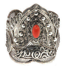 Bracelet manchette en argent style maroc