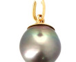 Pendentif serti d'une perle grise de Tah