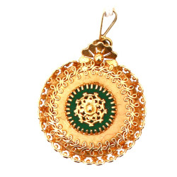 Pendentif rond ouvrant en or jaune 18 ct