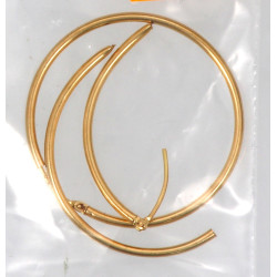 Paire de créoles en or jaune 18 cts (750