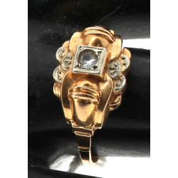 Bague ancienne en or 18 cts, poinçon têt