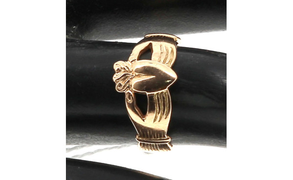 Bague de promesse en or jaune, poinçon t