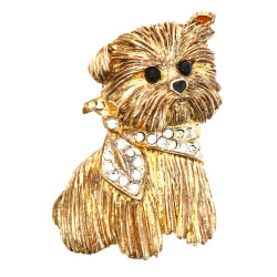 CARVEN - Broche vintage en forme de chie