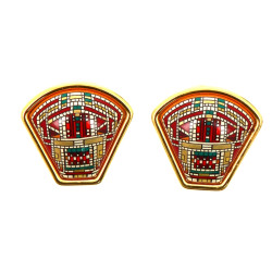 HERMES - Paire de clips d'oreilles en mé