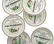 GIEN - 6 assiettes à fromage en faïence,