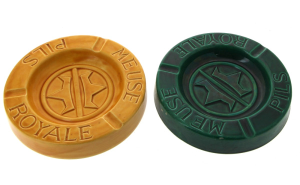 BIERE LA MEUSE - Deux grands cendriers p