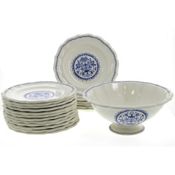 GIEN - Décor Rouen en camaïeu bleu - 12 