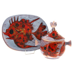 Monique PANSIER à VENCE - Plat ovale et 