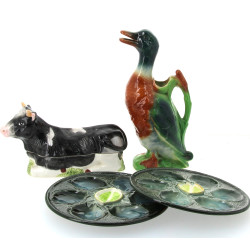 ST Clément - Pichet canard en barbotine 