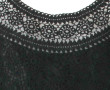 Robe en crochet noir, réalisée dans le p