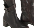 TRIVER - Bottines en cuir, coloris choco