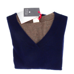 WHITE STUFF Cashmere - Pull col V, 100% 