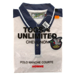 CHEVIGNON - Polo homme neuf, blanc et bl