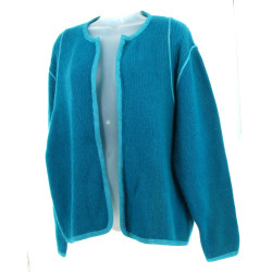 MUSETTI Italie - Gilet en mohair turquoi