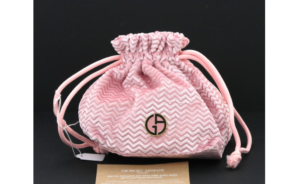 GIORGIO ARMANI - Bourse rose en velours,