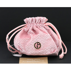 GIORGIO ARMANI - Bourse rose en velours,