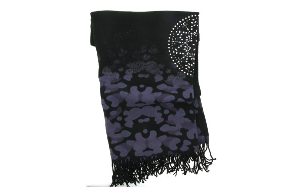 DESIGUAL - Grand châle noir et mauve, ne