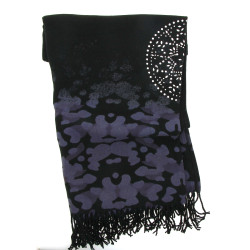 DESIGUAL - Grand châle noir et mauve, ne