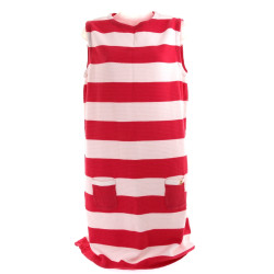 ARMOR LUX - Robe à rayures rose et blanc