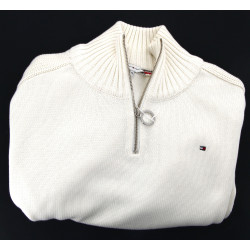 TOMMY HILFIGER - Pull col cheminé zippé,