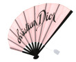 CHRISTIAN DIOR - Eventail noir et rose