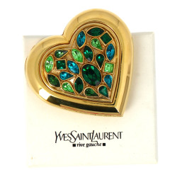 YVES SAINT-LAURENT - Poudrier cœur en mé