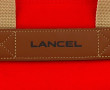 LANCEL - Sac rouge en toile, à deux anse