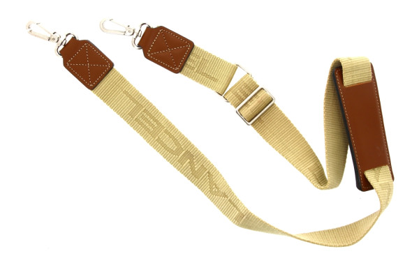 LANCEL - Bandoulière en cuir et toile