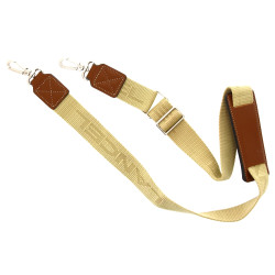 LANCEL - Bandoulière en cuir et toile