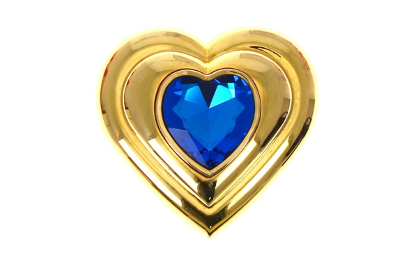 YVES SAINT-LAURENT - Poudrier cœur en mé