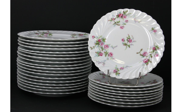 HAVILAND - Modèle cotes torses à Décor d