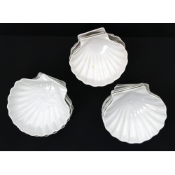Lot de 15 coquilles St Jacques en porcel