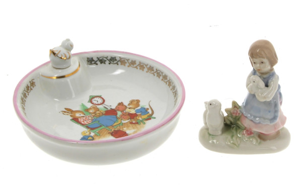 Assiette à bouillie en porcelaine (légèr