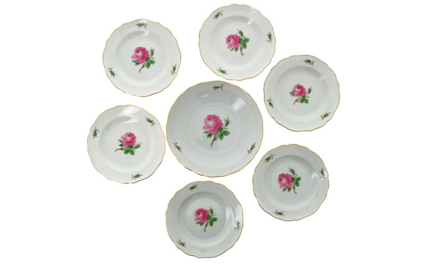 SAXE - "Service à dessert en porcelaine 