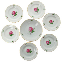 SAXE - "Service à dessert en porcelaine 