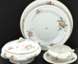 Service de table en porcelaine blanche e