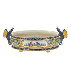 HENRIOT QUIMPER - Jardinière de forme ov
